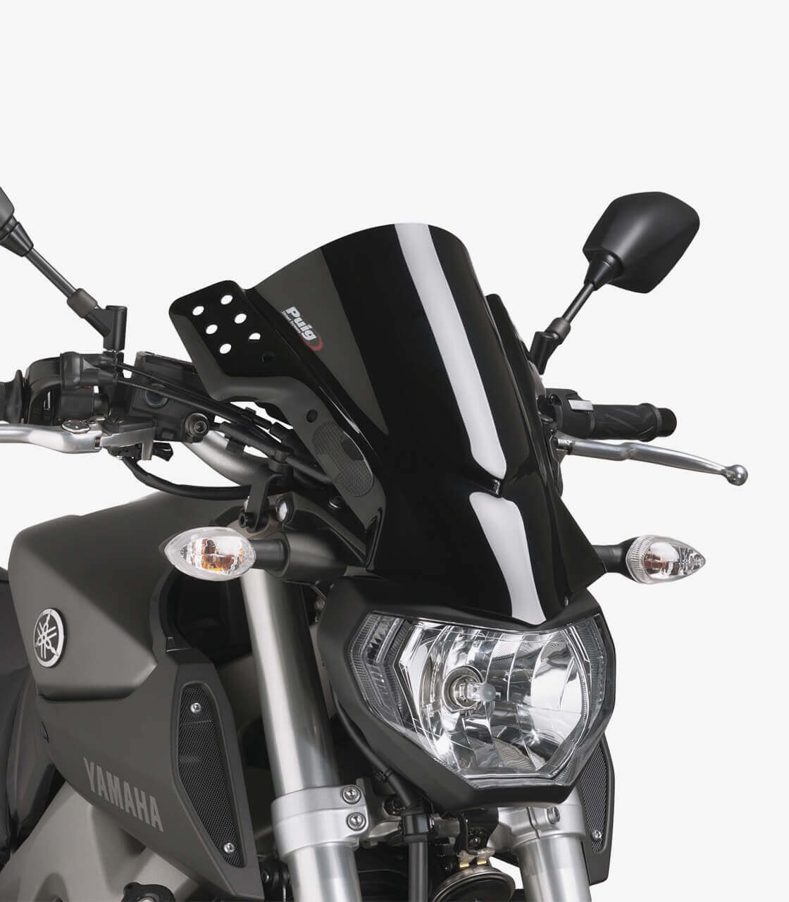 Puig 7022J ENGINE-SPOILER MATT BLACK YAMAHA MT-07(14-15) プーチ