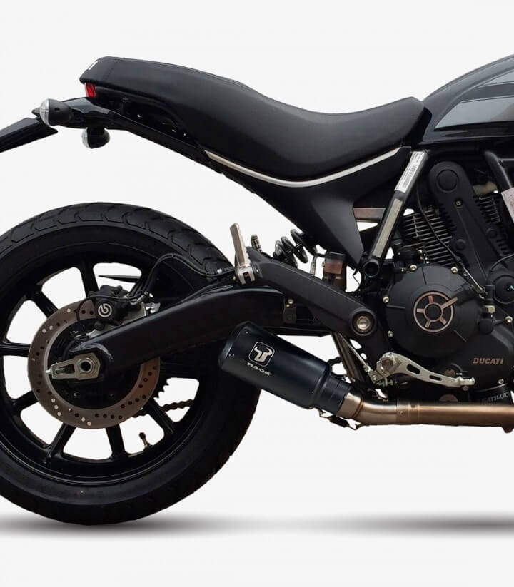Auspuff AD5249SB IXRACE MK2B Schwarz für Ducati Scrambler 400
