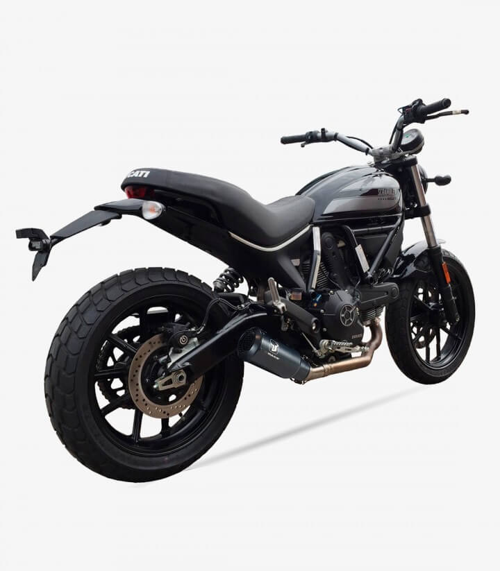 Auspuff AD5249SB IXRACE MK2B Schwarz für Ducati Scrambler 400