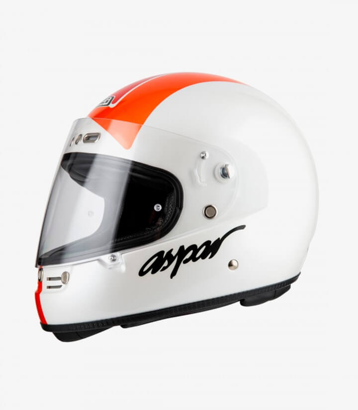 NZI Street Track 4 Replica Aspar White, Orange Full Face Helmet