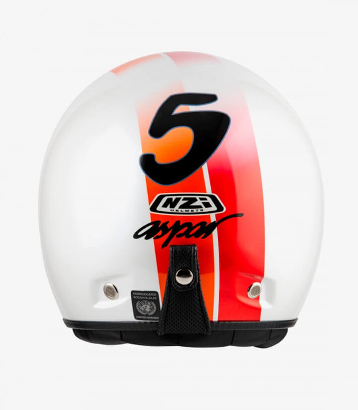 Casco Integral NZI Street Track 4 Replica Aspar Blanco, Naranja