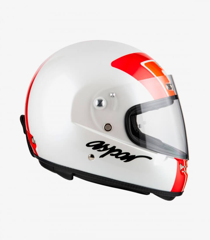 Casco Integral NZI Street Track 4 Replica Aspar Blanco, Naranja