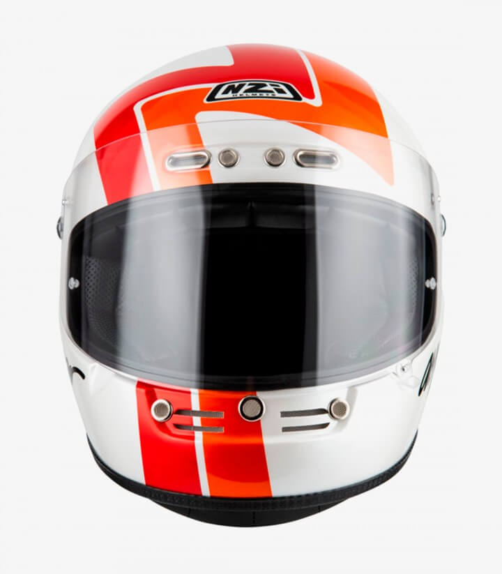 Casco Integral NZI Street Track 4 Replica Aspar Blanco, Naranja