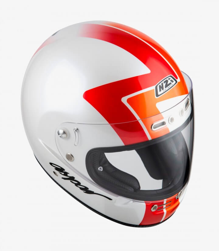 Casco Integral NZI Street Track 4 Replica Aspar Blanco, Naranja