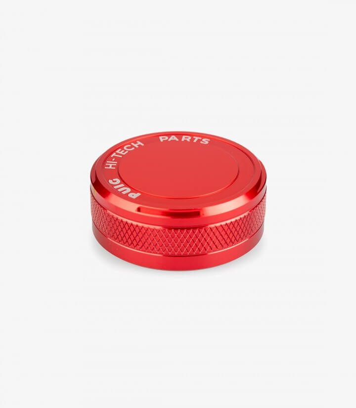 Tapa depósito líquido freno trasero Puig color Rojo 21718R para varios modelos de Yamaha, Triumph, Kawasaki, Voge y Husqvarna