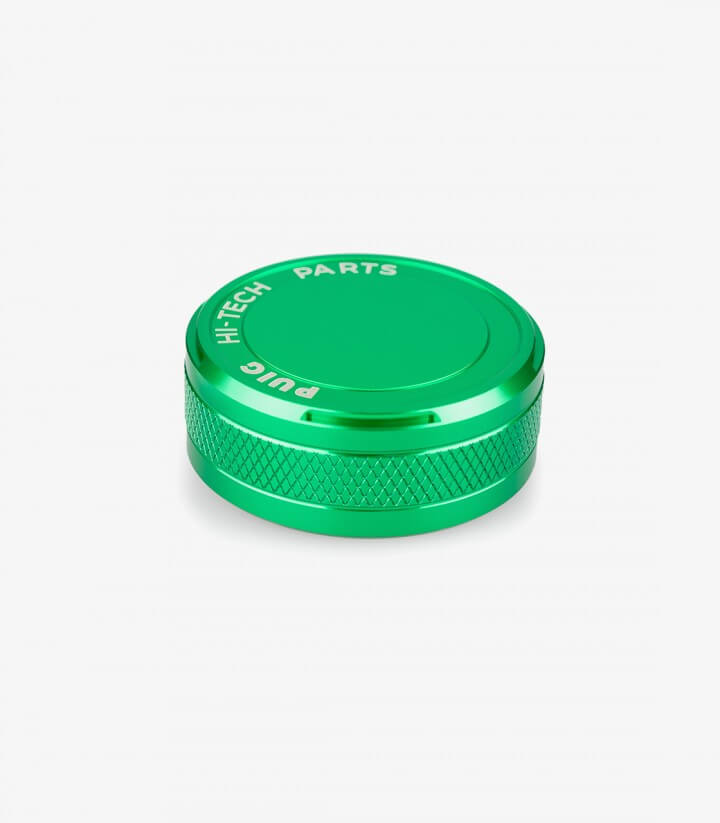 Tapa depósito líquido freno trasero Puig color Verde 21718V para varios modelos de Yamaha, Triumph, Kawasaki, Voge y Husqvarna