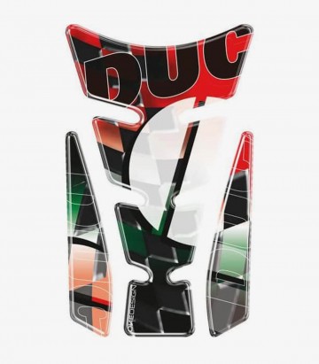 Tankpad Wings Ducati in der Farbe Rot von Puig 4719R