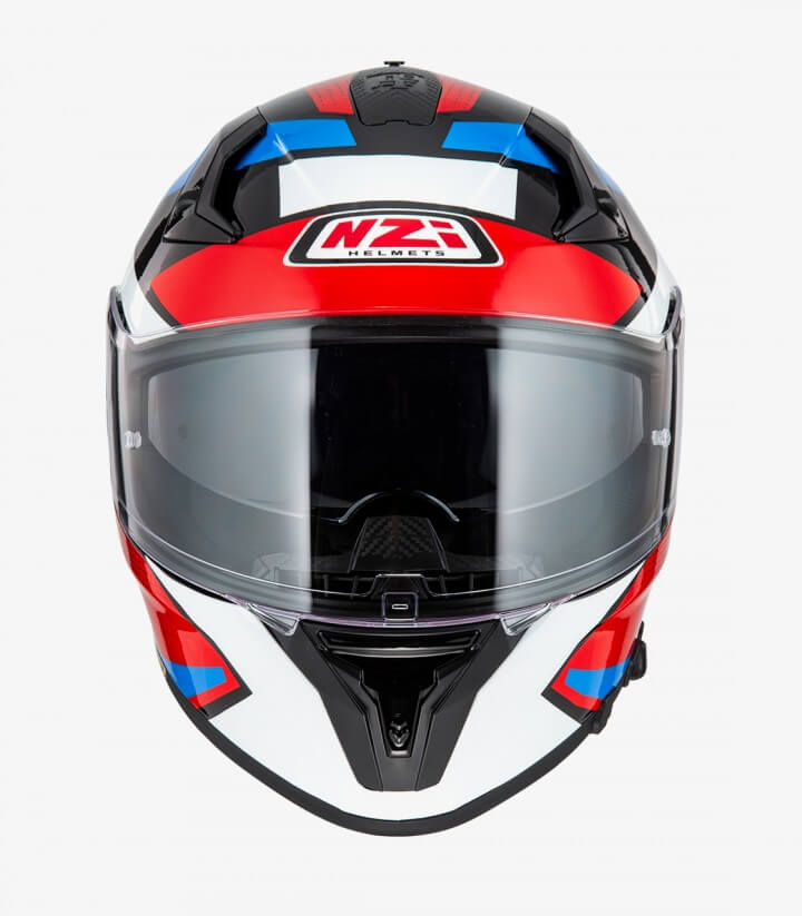 Integralhelm NZI Go Rider Stream Quadri Schwarz, Rot, Blau