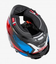 Casco Integral NZI Go Rider Stream Quadri Negro, rojo, azul