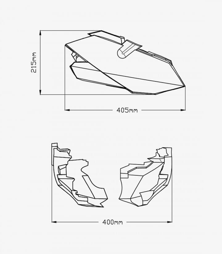 Bugspoiler Kawasaki Z400 (19-20) Puig Carbon-Optik 3554J