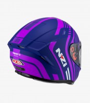 NZI Trendy 2 Connected Dark Blue, Matte Pink Full Face Helmet