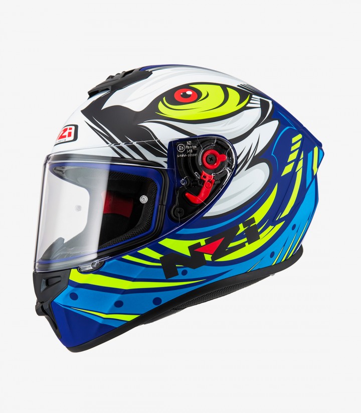 Casco Integral NZI Trendy 2 Ocelo Azul, blanco, azul cielo mate