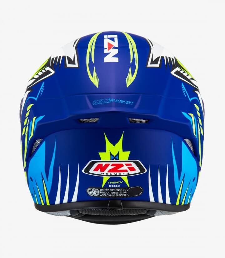 Integralhelm NZI Trendy 2 Ocelo Blau, Weiß, Himmelblau matt
