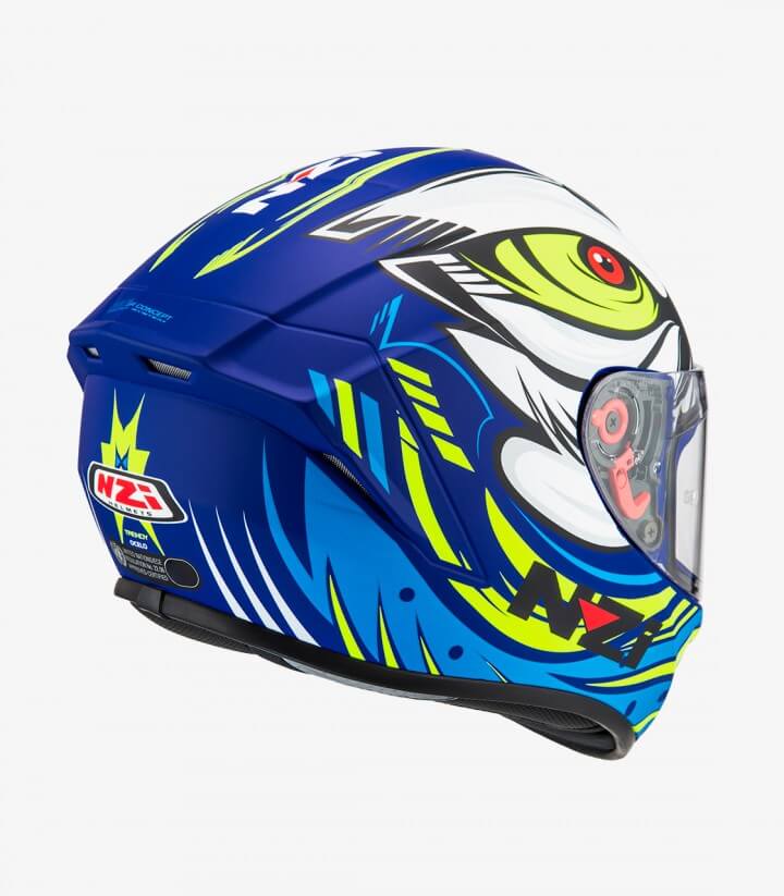 Integralhelm NZI Trendy 2 Ocelo Blau, Weiß, Himmelblau matt