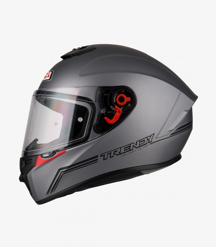 NZI Trendy 2 Solid Solid Matte Anthracite Full Face Helmet