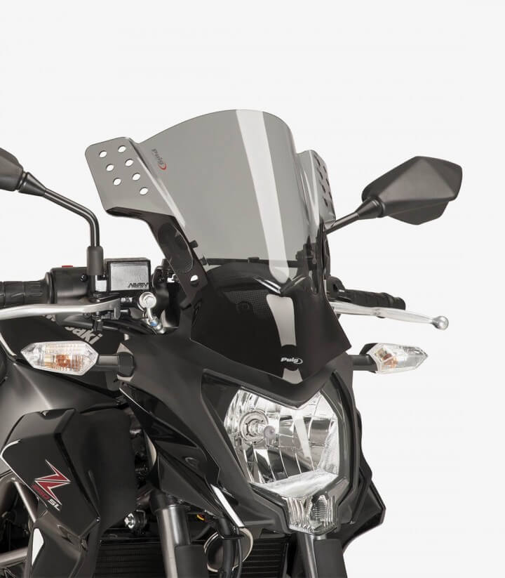 thumbnail image 2 of 19" X 17" Smoked Motorcycle Windshield – Universal Fit For 7/8", 1", & 1.25" Handlebars By AUXITO 2 of 6