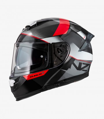 Integralhelm NZI Eurus 4 Stream Duo Vanguard Schwarz, Anthrazit und Rot