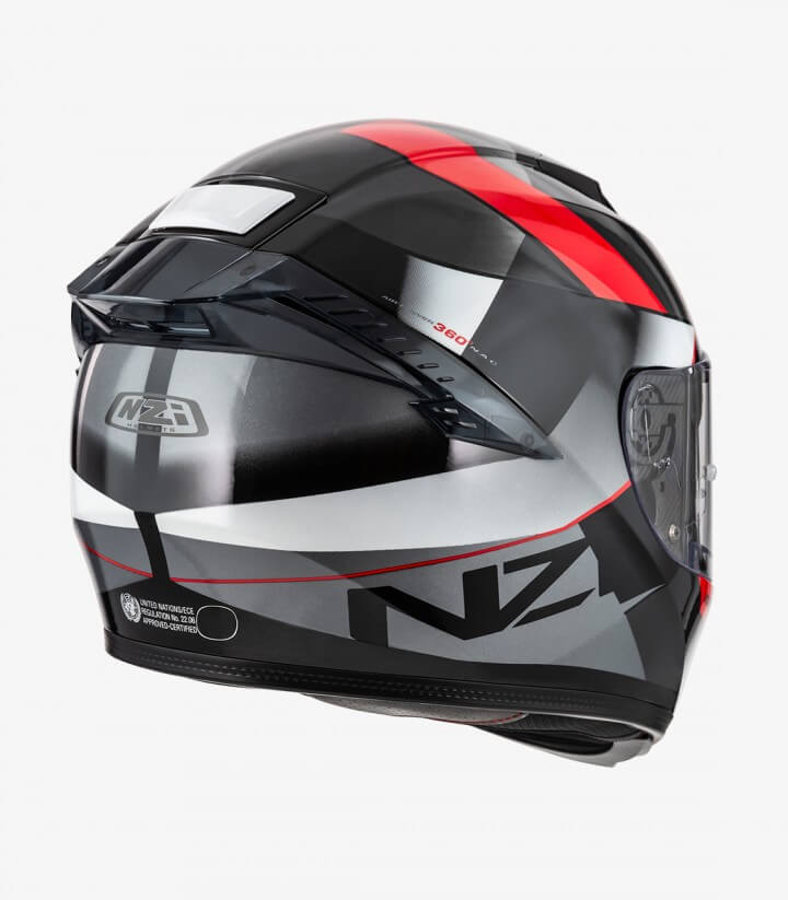 Integralhelm NZI Eurus 4 Stream Duo Vanguard Schwarz, Anthrazit und Rot