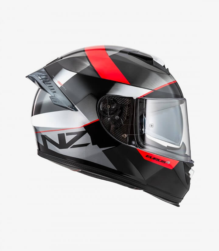Integralhelm NZI Eurus 4 Stream Duo Vanguard Schwarz, Anthrazit und Rot