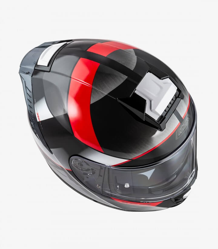 Integralhelm NZI Eurus 4 Stream Duo Vanguard Schwarz, Anthrazit und Rot