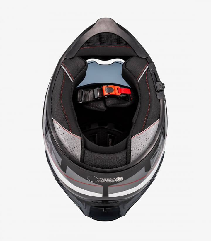 Integralhelm NZI Eurus 4 Stream Duo Vanguard Schwarz, Anthrazit und Rot