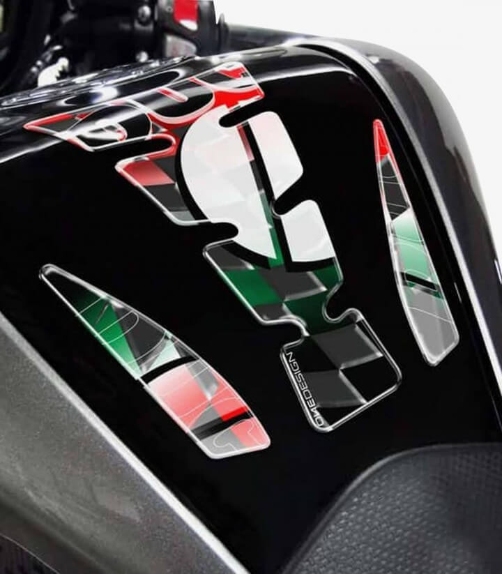 Tankpad Wings Ducati in der Farbe Rot von Puig 4719R