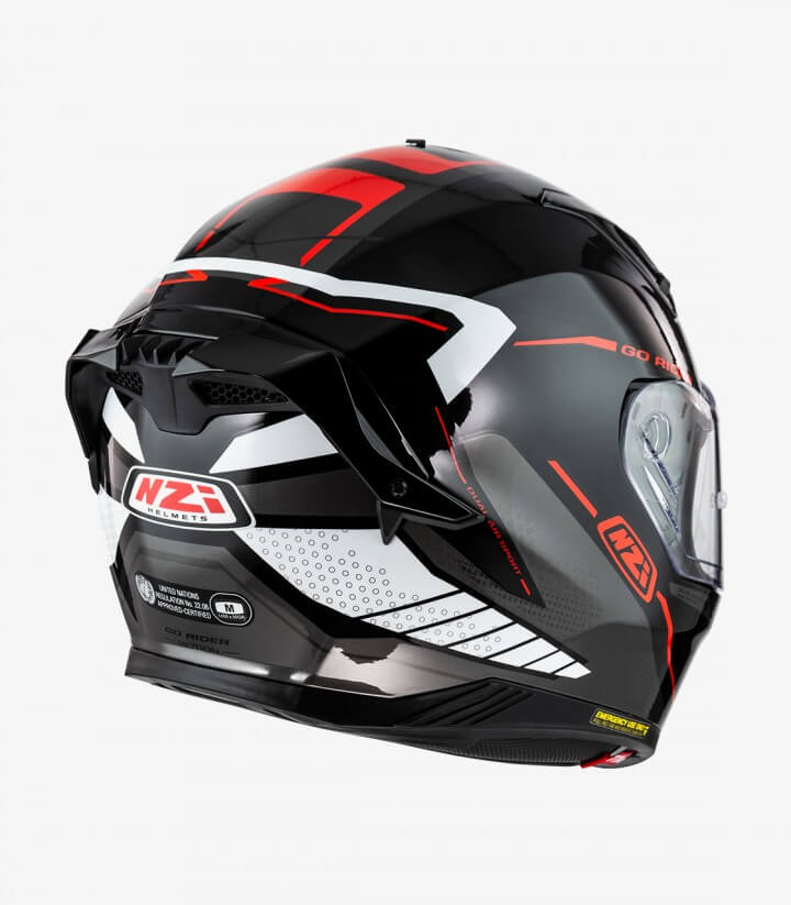 Integralhelm NZI Go Rider Stream Motion Schwarz, Anthrazit, Weiß