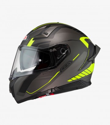 NZI Go Rider Quadri Black&Antracite&Yellow Matt Full Face Helmet