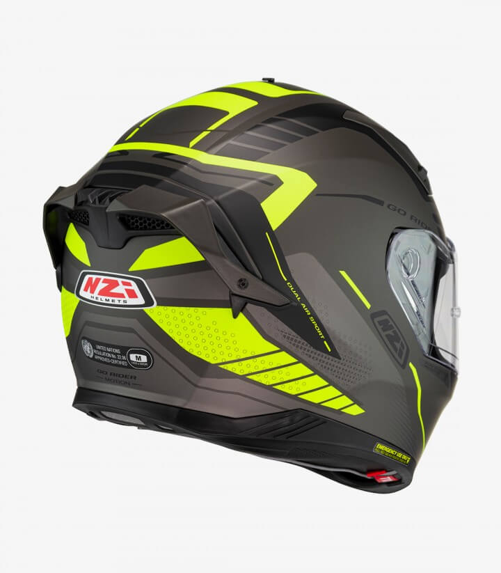NZI Go Rider Quadri Black&Antracite&Yellow Matt Integralhelm