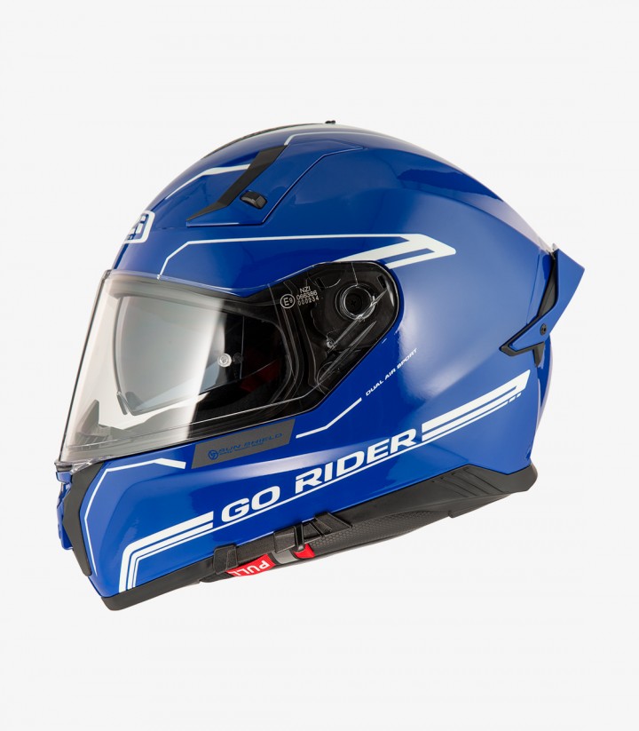 Casco Integral NZI Go Rider Solid Azul Y