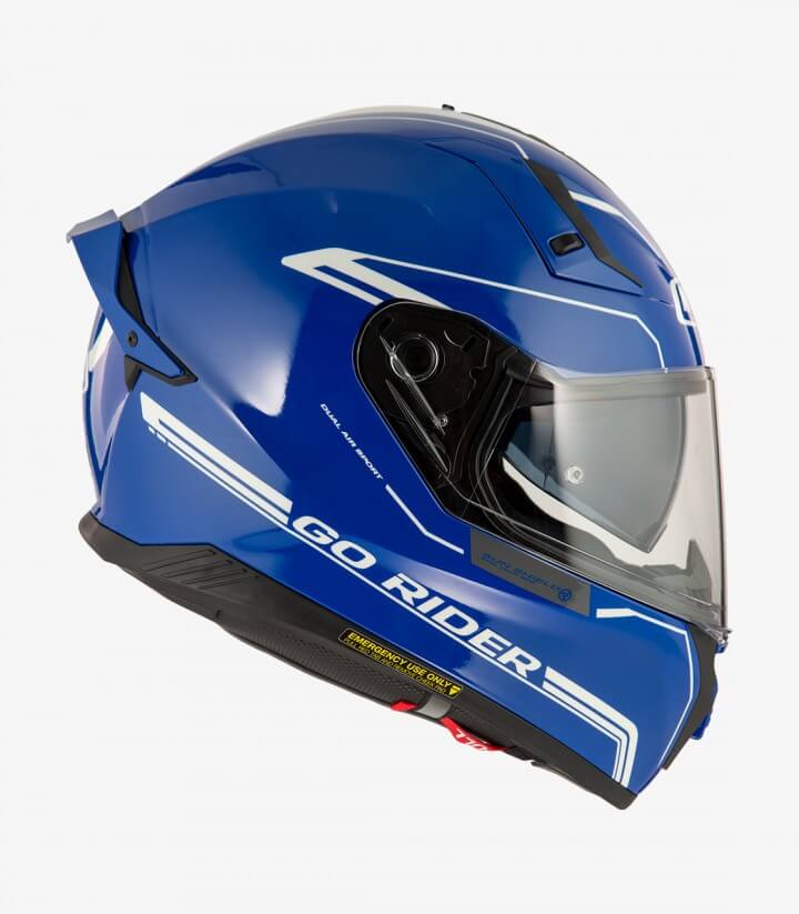 Integralhelm NZI Go Rider Solid Blau Y