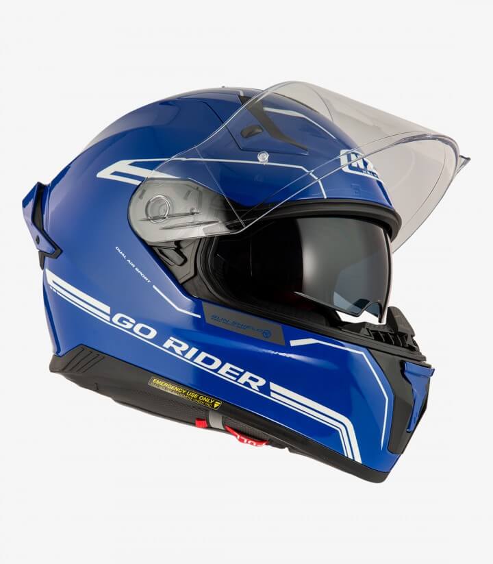 Integralhelm NZI Go Rider Solid Blau Y