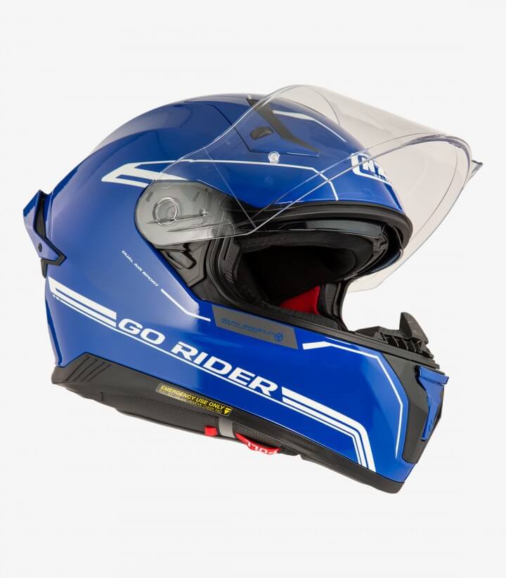 Integralhelm NZI Go Rider Solid Blau Y