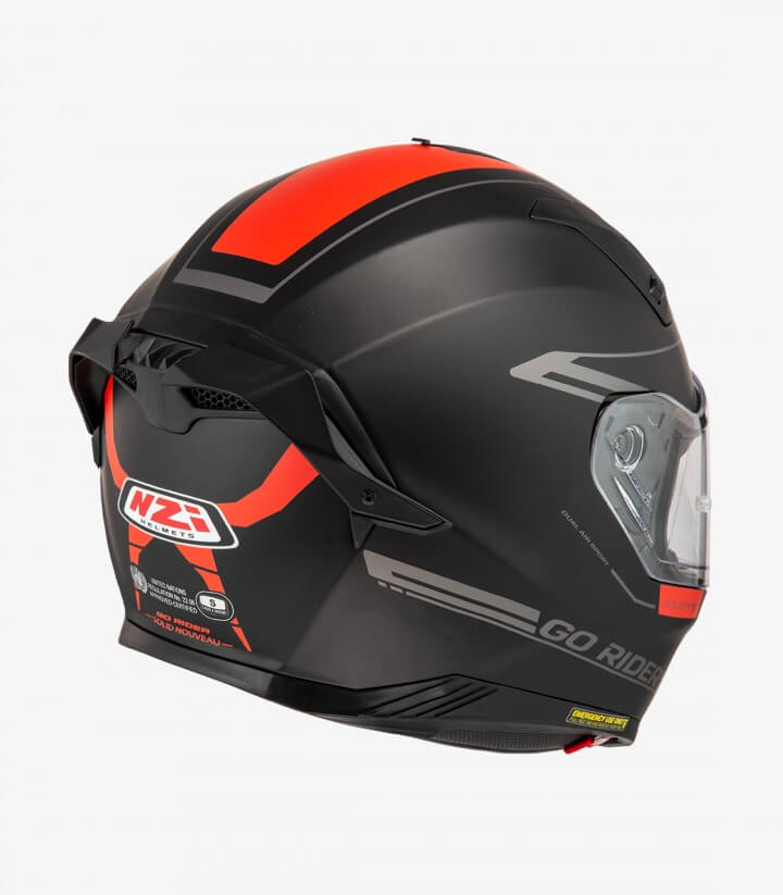 NZI Go Rider Black Matt Full Face Helmet