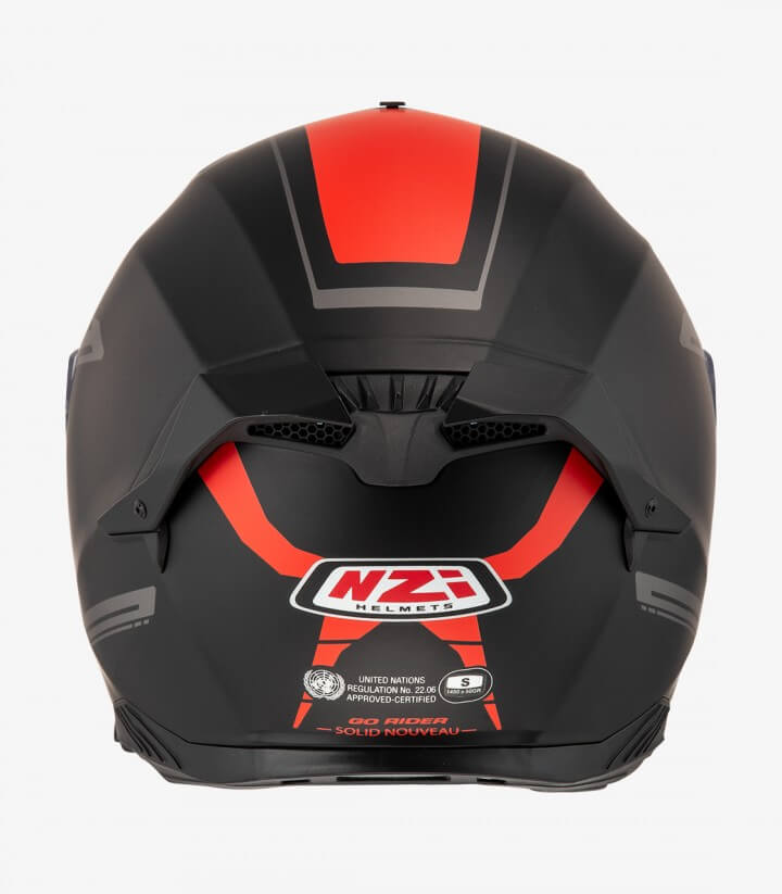 Integralhelm NZI Go Rider Schwarz und Rot matt