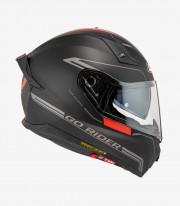 Casco Integral NZI Go Rider Negro y rojo mate