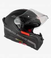 Casco Integral NZI Go Rider Negro y rojo mate