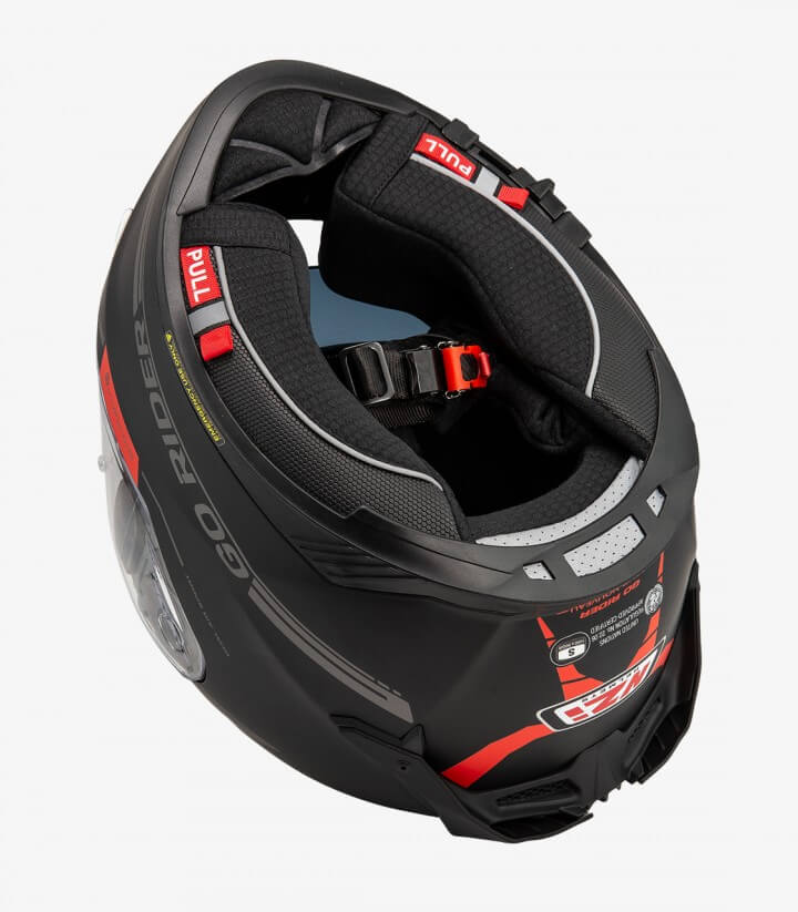 Integralhelm NZI Go Rider Schwarz und Rot matt