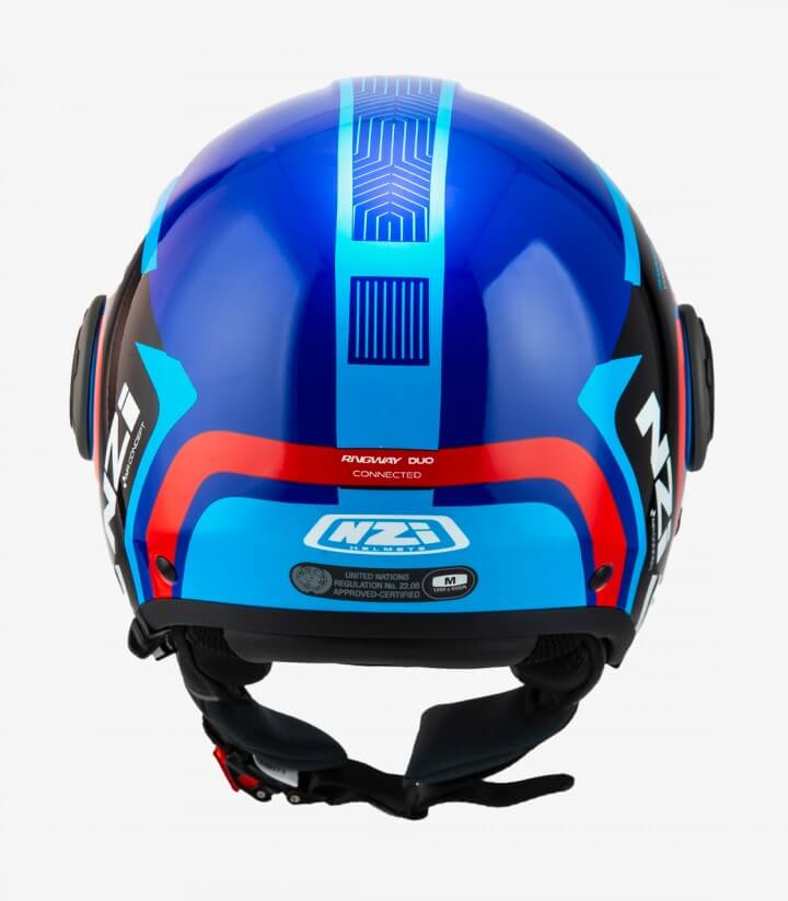 NZI Jethelm Ringway 2 Duo Connected Blau, Rot und Blau matt