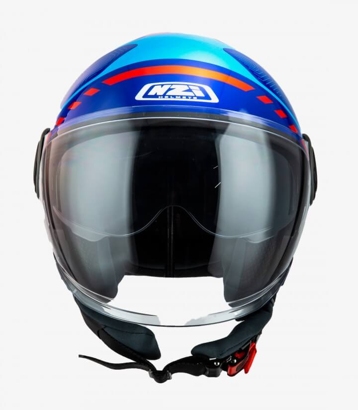 NZI Ringway 2 Duo Connected Blue, pink and blue matte Open Face Helmet