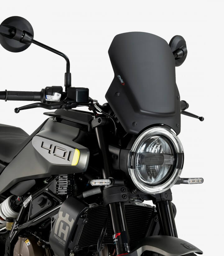 Windschild Puig New Generation Sport Husqvarna Svartpilen 125/401 (24-25), Vitpilen 125 (24-26), 401 (24-25) Mattschwarz 22188J