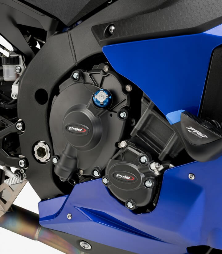 Motorschutzdeckel Track 21518N von Puig für Yamaha YZF-R1/R1 Race/R1M (15-26)