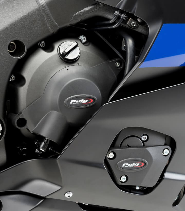 Motorschutzdeckel Track 21521N von Puig für Yamaha YZF-R6 (06-20), YZF-R6 Race (21-24)