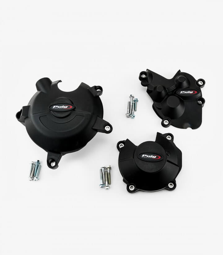Tapas protectoras del motor Track 21513N de Puig para Kawasaki ZX-6R Ninja (09-25)