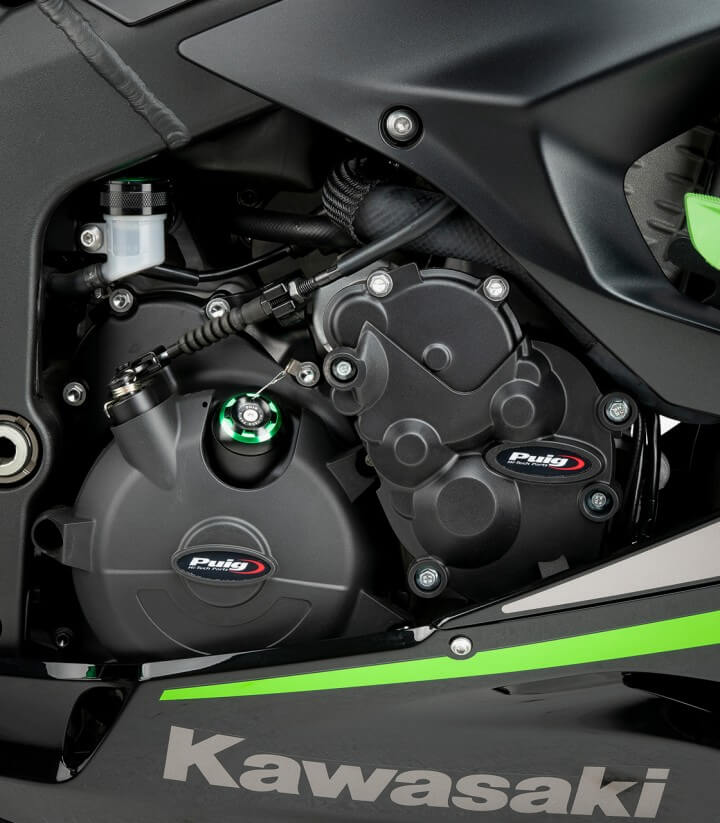 Motorschutzdeckel Track 21513N von Puig für Kawasaki ZX-6R Ninja (09-17, 21-26)