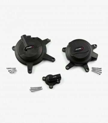 Tapas protectoras del motor Track 21512N de Puig para Kawasaki Ninja 400 (18-24)