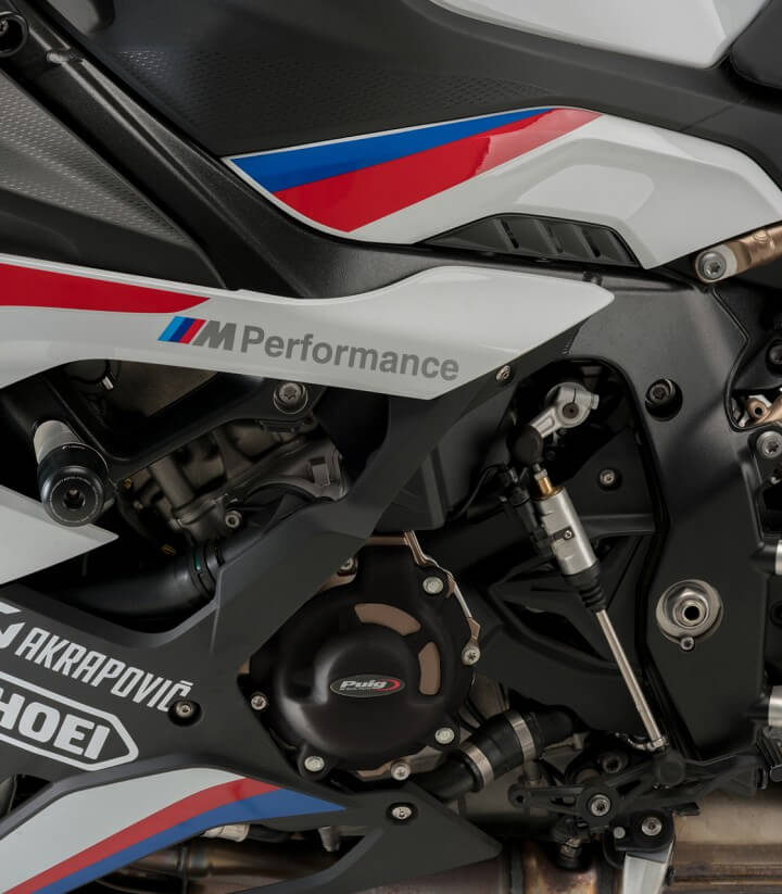 Tapas protectoras del motor Track 21503N de Puig para BMW M1000R/RR (21-25), S1000R/RR (19-25)