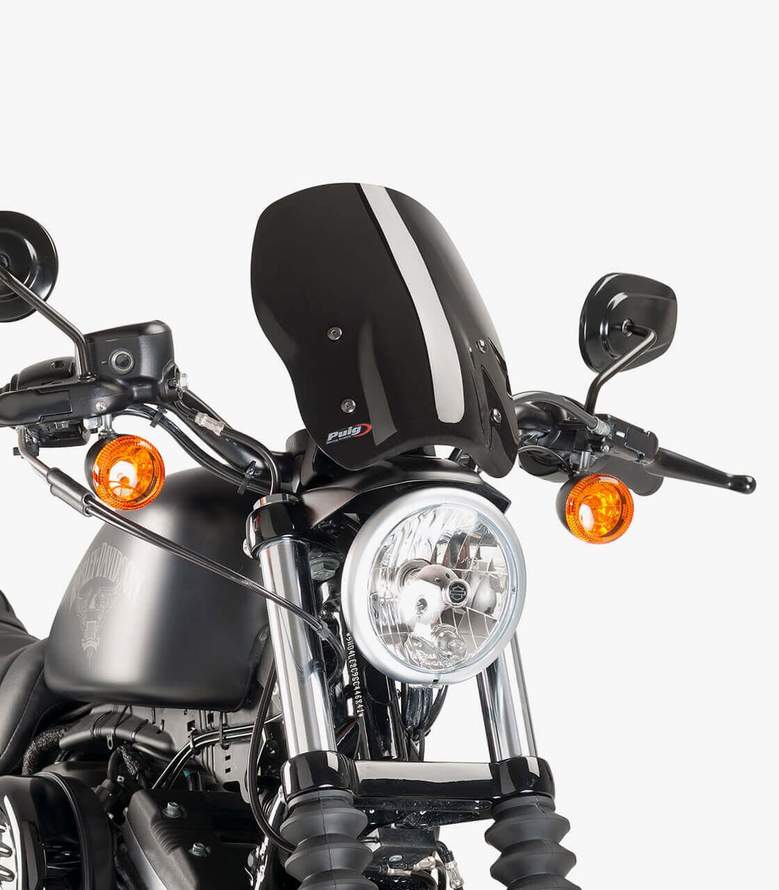 ゆったり柔らか windshield Puig Windshieldは裸のものです。 Harley D. Sportster 1200 CBカスタム13-17のツーリング  PUIG WINDSHIELD NAKED TOURING FOR HARLE
