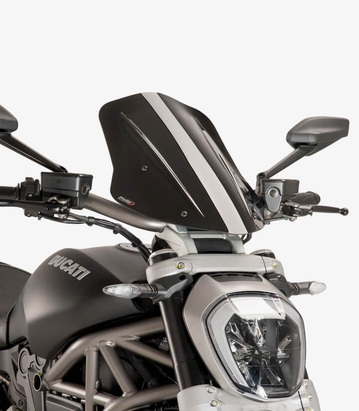 Ducati X Diavel/S Puig Naked New Generation Touring Black Windshield 8922N