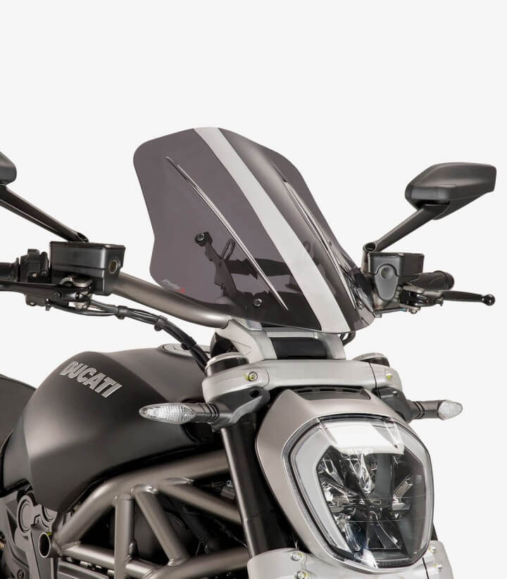 Ducati X Diavel/S Puig Naked New Generation Touring Smoked Windshield 8922H